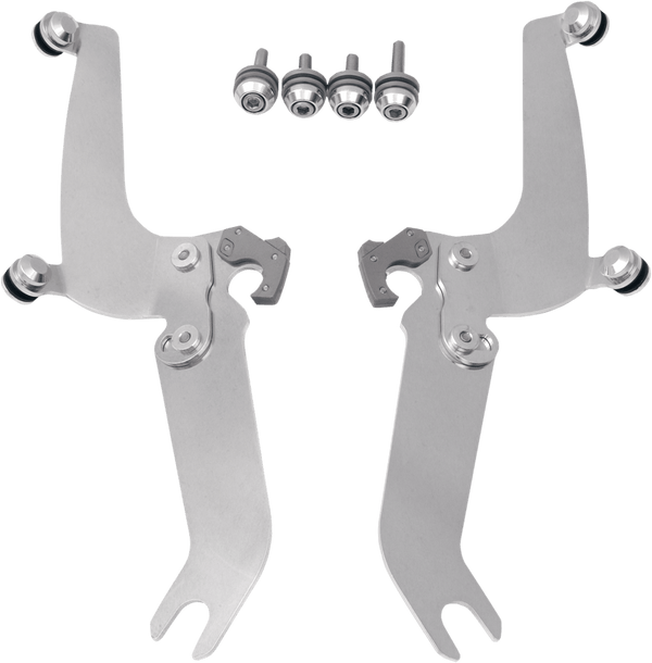 Memphis Shades MEM8923 Trigger-Lock Mount Kit for Sportshield Windshields - Polished - sxspowersports