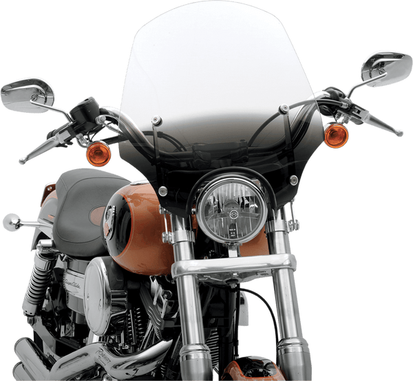 Memphis Shades MEP5213 El Paso Sportshield Windshield (7in. Cutout) - 17in. - Black Smoke - sxspowersports