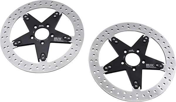 MJK Performance P-4650 Star 13in. Floating Brake Rotor - Black Anodized - sxspowersports