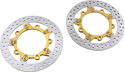 MJK Performance P-4659 Enforcer 11.8in. Floating Brake Rotor - Gold Anodized - sxspowersports