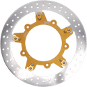 MJK Performance P-4660 Enforcer 13in. Floating Brake Rotor - Gold Anodized - sxspowersports