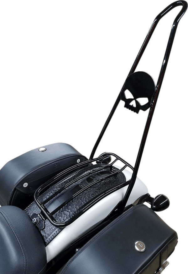 Motherwell MWL-219GB 7in. Solo Luggage Rack - Gloss Black - sxspowersports