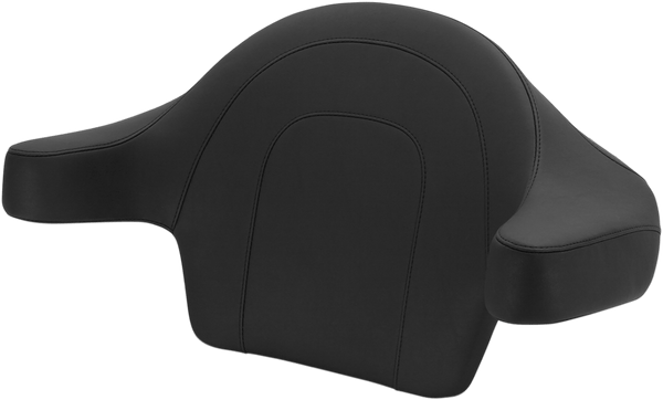 Mustang 75332 Extended Arm Wrap-Around Backrest - Ultra Touring - Smooth - Chrome Studs - sxspowersports