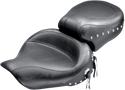 Mustang 75435 Wide Super Touring One-Piece Vintage Seat - Chrome Studs - sxspowersports