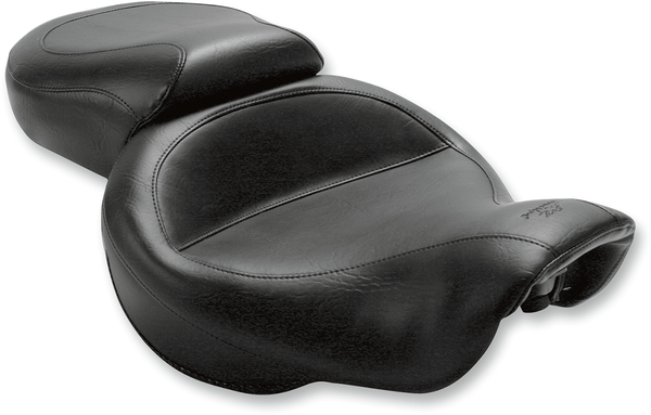 Mustang 75535 Wide Super Touring One-Piece Vintage Seat - No Studs - sxspowersports