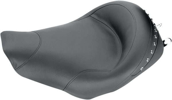 Mustang 75578 Wide Studded Solo Seat - Black Studs - sxspowersports