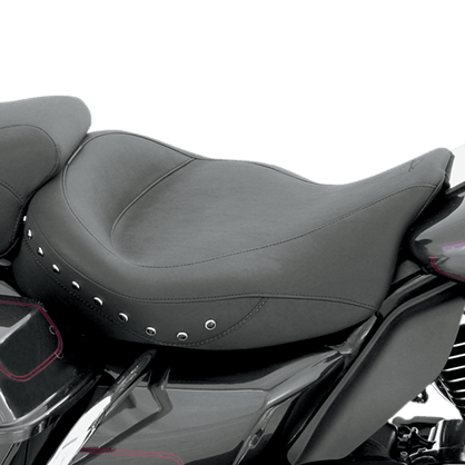Mustang 76069 Super Wide Studded Solo Seat - Black Studs - sxspowersports