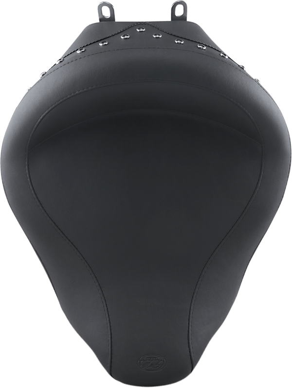 Mustang 76069 Super Wide Studded Solo Seat - Black Studs - sxspowersports