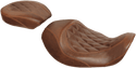 Mustang 76711 Wide Tripper Forward Solo Seat - Diamond Stitch - Brown - sxspowersports
