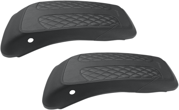 Mustang 77641 Saddlebag Lid Covers - Black Perewitz - sxspowersports