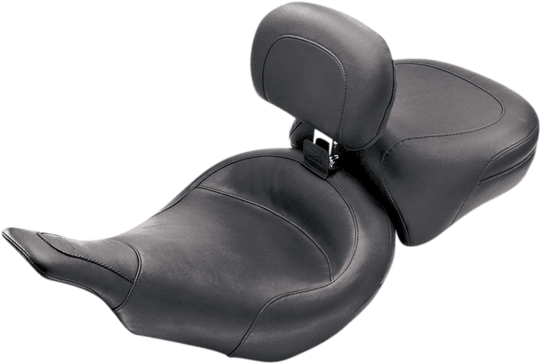 Mustang 79437 Wide Touring Studded Solo Seat with Driver Backrest - sxspowersports