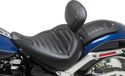 Mustang 79770 Standard Touring Seat with Backrest - Tuck and Roll Stitch - Black - sxspowersports