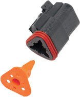 NAMZ CUSTOM CYCLE PRODUCTS DP-3B Deutsch DT Plug and Wedgelock - sxspowersports
