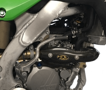 P3 206056 Carbon Fiber Header Heat Shield - sxspowersports