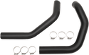 Paughco 419SBSB Front/Rear Heat Shield Set for 1 3/4in. Side-By-Side Upsweep Fishtail Exhaust System - Black - sxspowersports
