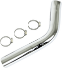 Paughco 430ER Rear Heatshield for 1 3/4in. and 2in. Slash-Cut Drag Pipes - Chrome - sxspowersports