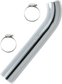 Paughco 430ER Rear Heatshield for 1 3/4in. and 2in. Slash-Cut Drag Pipes - Chrome - sxspowersports