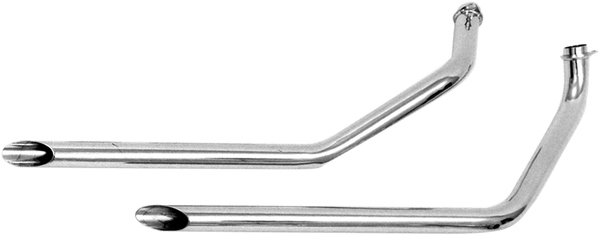 Paughco 430ER Rear Heatshield for 1 3/4in. and 2in. Slash-Cut Drag Pipes - Chrome - sxspowersports