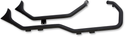 Paughco 7193SBSB 1 3/4in. Side-by-Side Upsweep Fishtail Exhaust System - Black - sxspowersports