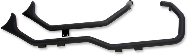 Paughco 7193SBSB 1 3/4in. Side-by-Side Upsweep Fishtail Exhaust System - Black - sxspowersports