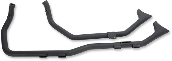 Paughco 7193SBSB 1 3/4in. Side-by-Side Upsweep Fishtail Exhaust System - Black - sxspowersports