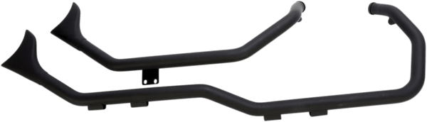 Paughco 7194SBSB 1 3/4in. Side-by-Side Upsweep Fishtail Exhaust System - Black - sxspowersports