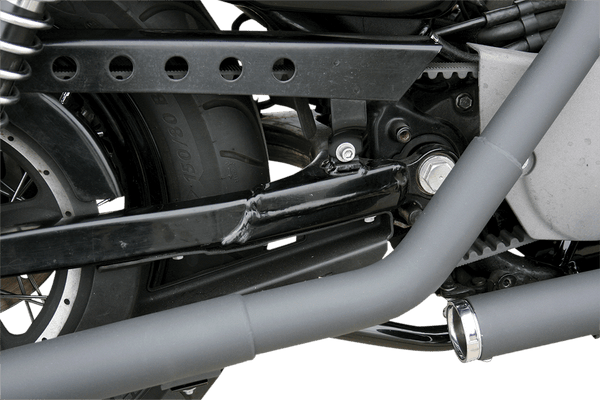 Paughco 7194STP Step-Welded Staggered Dual Exhaust System - Black - sxspowersports