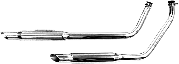 Paughco 730D1M 1 3/4in. Slash-Cut Shotgun Style Exhaust System - 38in. - Chrome - sxspowersports