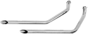 Paughco 730E21N40 2in. Slash-Cut Drag Pipes without Heat Shields - 40in. - Chrome - sxspowersports