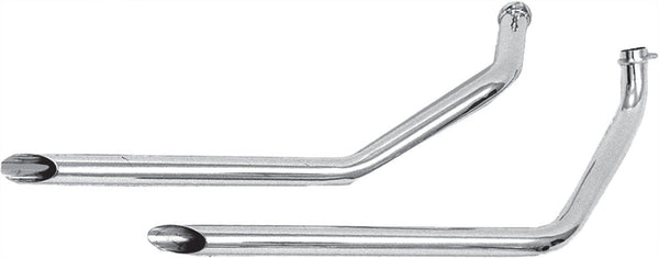 Paughco 7.3E+042 1 3/4in. Slash-Cut 40in. Drag Pipes without Heat Shields - Chrome - sxspowersports