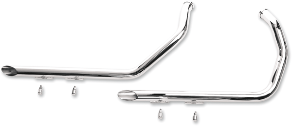 Paughco DS719-1-40 1 3/4in Drag Pipes - 40in Slash-Cut - Chrome - sxspowersports