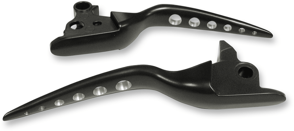 Paul Yaffe Originals RL-14-B Racing Hand Levers - Black Powdercoat - sxspowersports