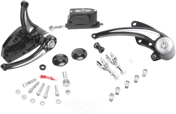 Performance Machine 0035-0108-BM Stock Length Contour Forward Controls - Contrast Cut - sxspowersports