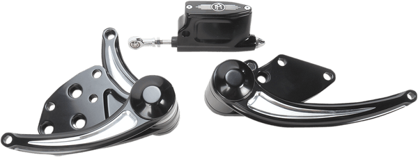 Performance Machine 0035-0108-BM Stock Length Contour Forward Controls - Contrast Cut - sxspowersports