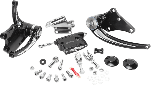 Performance Machine 0035-0109-BM Stock Length Contour Forward Controls - Contrast Cut - sxspowersports