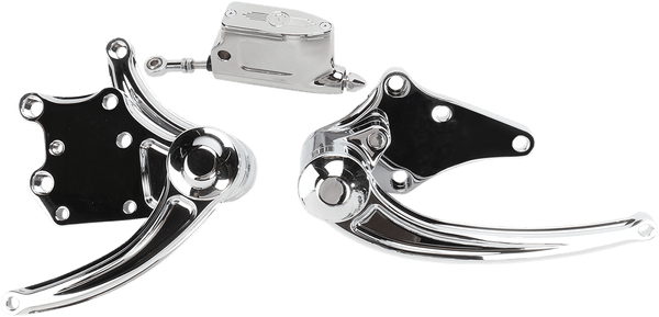 Performance Machine 0035-0109-CH Stock Length Contour Forward Controls - Chrome - sxspowersports