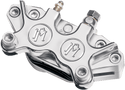 Performance Machine 0052-2400-CH Replacement 4 Piston Caliper for Classic Caliper Kits 125 x 4R - Chrome - sxspowersports