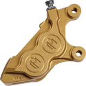 Performance Machine 0052-2425-SMG Four-Piston Front Left Brake Caliper for 300MM Rotor - Gold Ops - sxspowersports