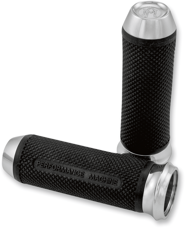 Performance Machine 0063-2028B Elite Grips - Black Anodized - sxspowersports
