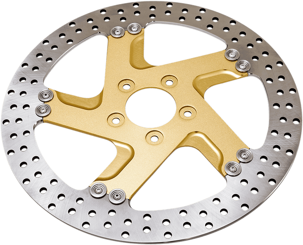 Performance Machine 01331800FACLSMG Pro-Am 11.8in. Two-Piece Brake Rotor - Gold Ops - sxspowersports
