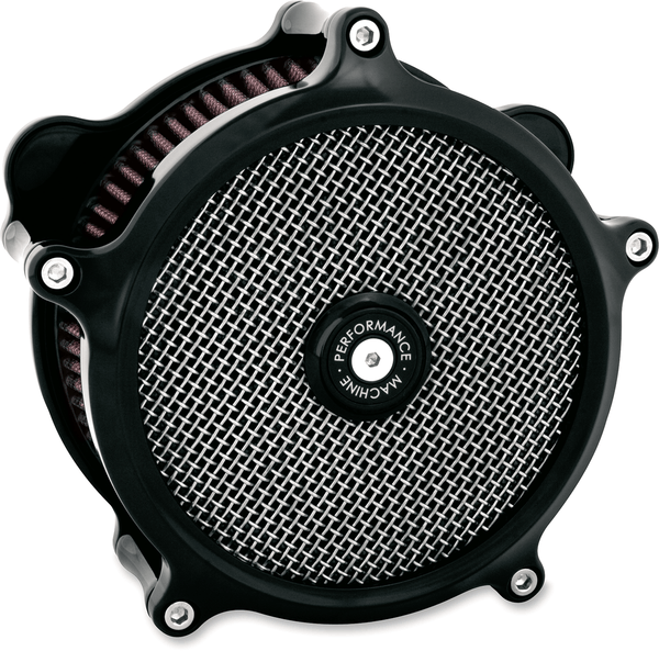 Performance Machine 0206-2139-B Super Gas Air Cleaner - Black Anodized - sxspowersports