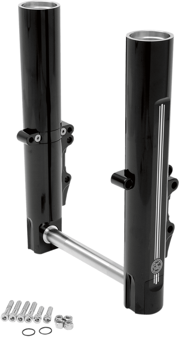 Performance Machine 0208-2056-BM Fork Leg Kit for Stock or Performance Machine Calipers - Dual Disc - Contrast Cut - sxspowersports