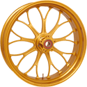Performance Machine 12027106RVNJAPG One-Piece Aluminum Front Wheel without ABS (Dual Disc) - 21in. x 3.5in. - Revolution Gold - sxspowersports