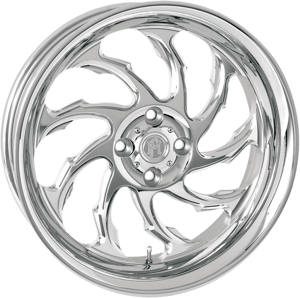 Performance Machine 12047106PGALBMP One-Piece Aluminum Front Wheel (Dual Disc) - 21in. x 3.5in. - Galaxy Platinum Cut - sxspowersports