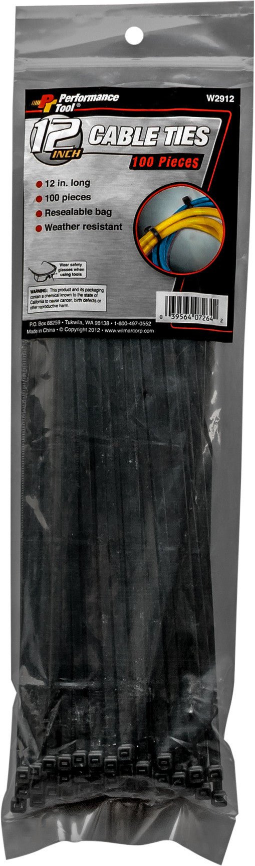 PERFORMANCE TOOL W2912 Cable Ties - sxspowersports