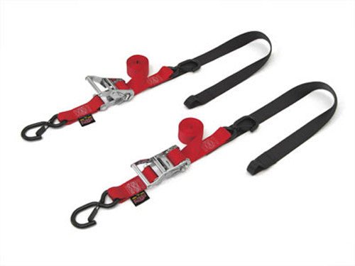 POWERTYE 30571-ST 1 1/2" Fat Ratchet Straps w/Soft Tye & Secure Hooks - sxspowersports
