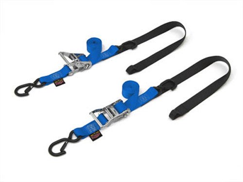 POWERTYE 30573-ST 1 1/2" Fat Ratchet Straps w/Soft Tye & Secure Hooks - sxspowersports