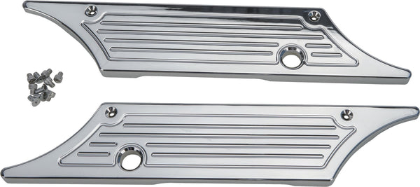 Pro-One Performance 104720 Saddlebag Latch Covers - Ball-Milled - Chrome - sxspowersports