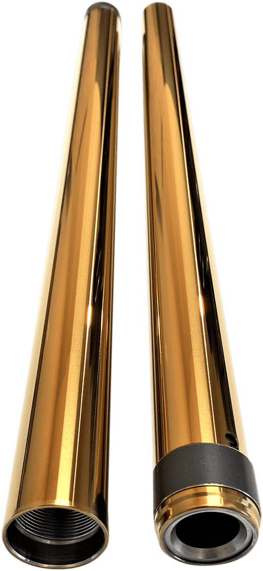 Pro-One Performance 105020G 39mm Fork Tubes - 24.25in. - Gold - sxspowersports