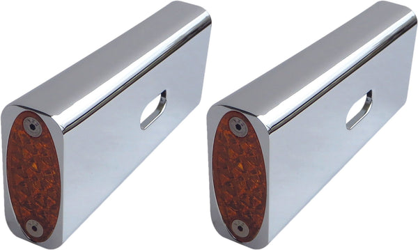 Pro-One Performance 909105 Fender Strut Marker Light - Amber LED - Chrome - sxspowersports